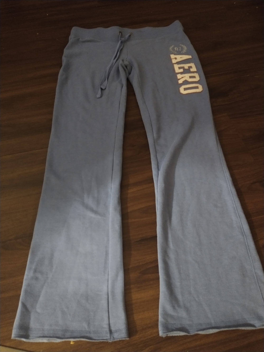 Aeropostale Light Blue Logo Sweatpants with Drawstring